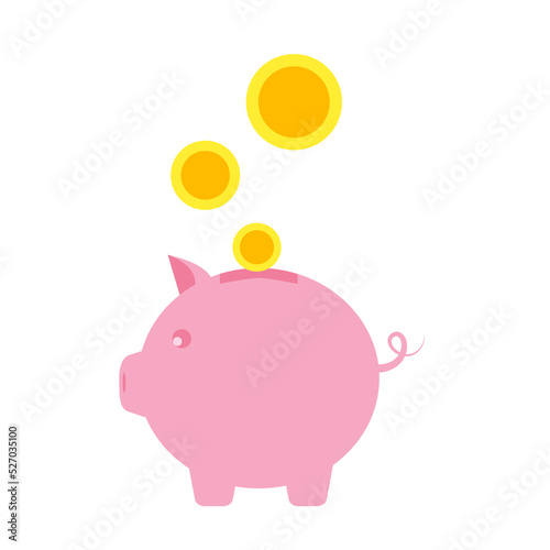 piggy bank, piggy bank, coin save, coin collecting, investment icon, piggy bank icon, concept of banking or financial business administration.vector illustration