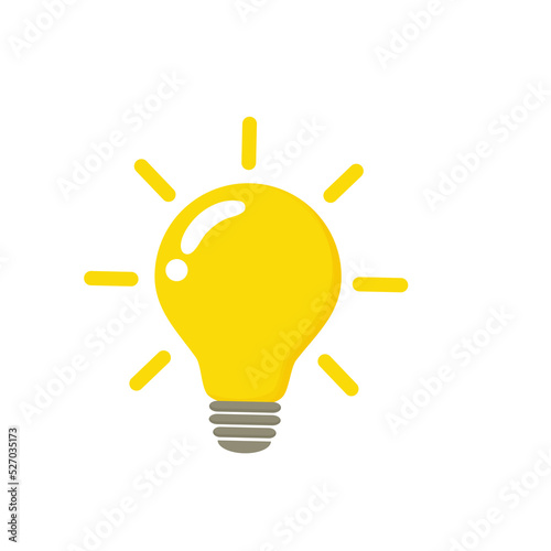 The light bulb is full of ideas And creative thinking, analytical thinking for processing. Light bulb icon vector. ideas symbol illustration. photo