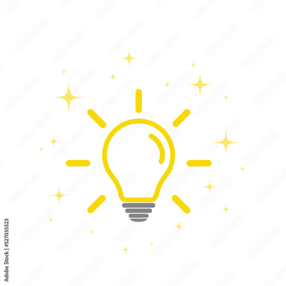 The light bulb is full of ideas And creative thinking, analytical thinking for processing. Light bulb icon vector. ideas symbol illustration. The light bulb is full of ideas And creative thinking, analytical thinking for processing. Light bulb icon vector. ideas symbol illustration.