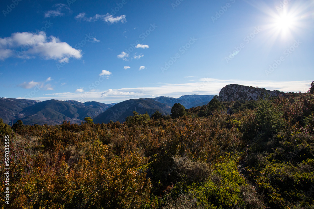 Autumn landscape in Pallars Jussa, Lleida, Pyrenees, Spain Autumn landscape in Pallars Jussa, Lleida, Pyrenees, Spain