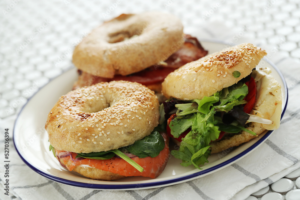 Bagel sandwiches Bagel sandwiches