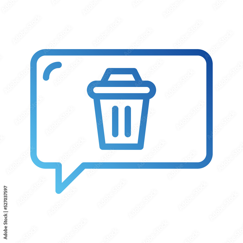 Vector Icons Delete Message Lineal Gradient Style. Pixel Perfect and Editable Stroke. Vector Icons Delete Message Lineal Gradient Style. Pixel Perfect and Editable Stroke.