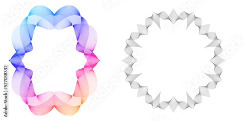 Design elements guilloche. Soft rainbow color. Linear background. polygonal lines. Protective layer for the template of banknotes, diplomas and certificates. Vector illustration EPS 10