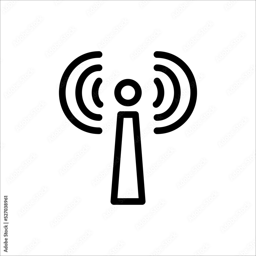Wi-Fi network signal icon. Wireless hotspot connection sign and symbol vector. Wi-Fi network signal icon. Wireless hotspot connection sign and symbol vector.