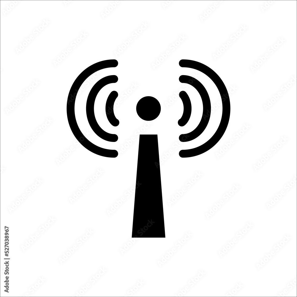 Wi-Fi network signal icon. Wireless hotspot connection sign and symbol vector. Wi-Fi network signal icon. Wireless hotspot connection sign and symbol vector.