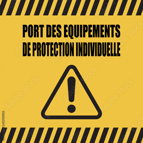 Logo port des équipements de protection individuelle.
