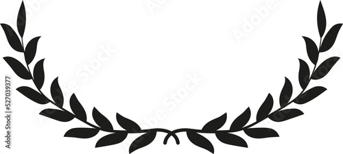 Circular laurel foliate icon photo