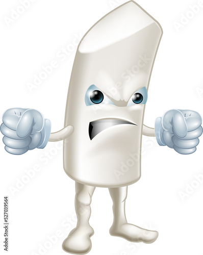Angry chalk stick man