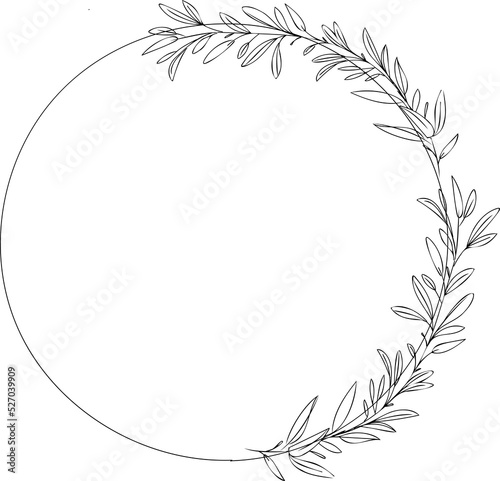 Circular laurel foliate icon