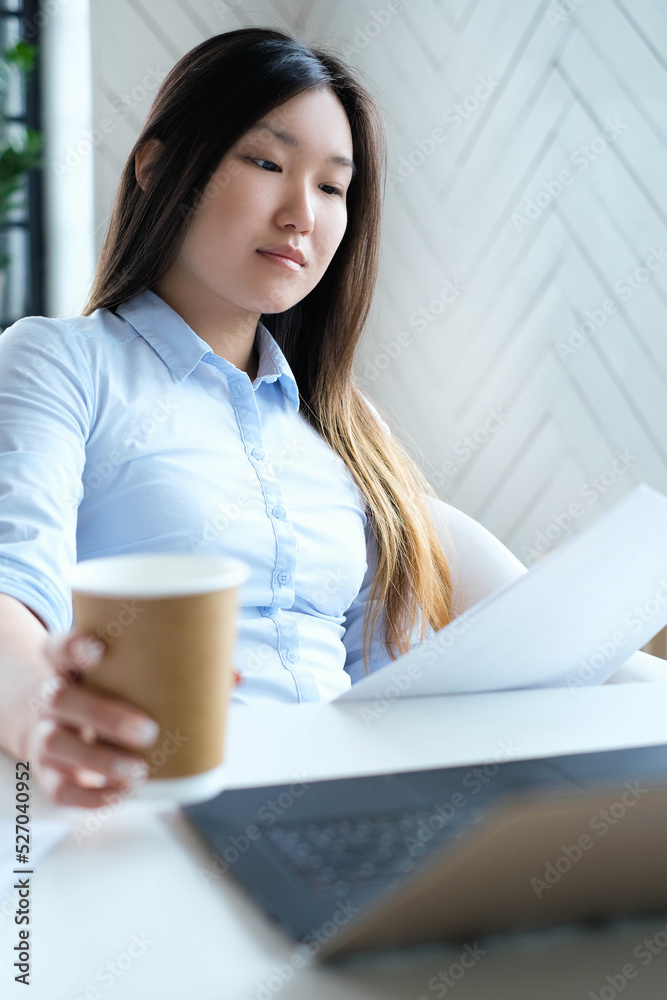 Post-Office Serenity: A Young Asian Woman Captured in Different Poses during a Relaxing Photoshoot Post-Office Serenity: A Young Asian Woman Captured in Different Poses during a Relaxing Photoshoot