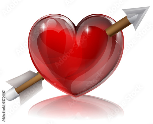 Love Heart Symbol With Arrow