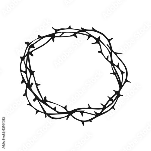wreath of thorns illustration vector