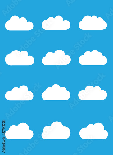 cloud vector design illustration isolated on white background 