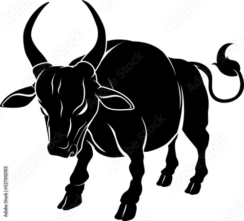 Stylised ox illustration photo