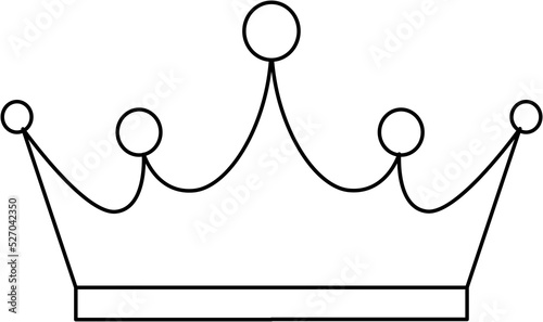 crown design illustration isolated on transparent background 