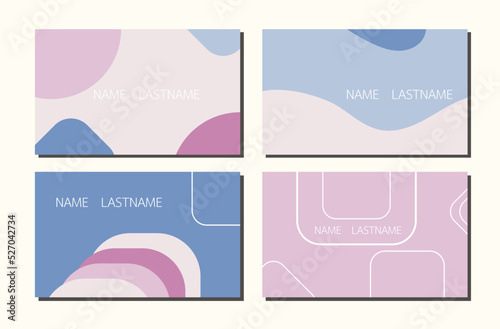 Business card template. pastel color concept. space for your design. vector.