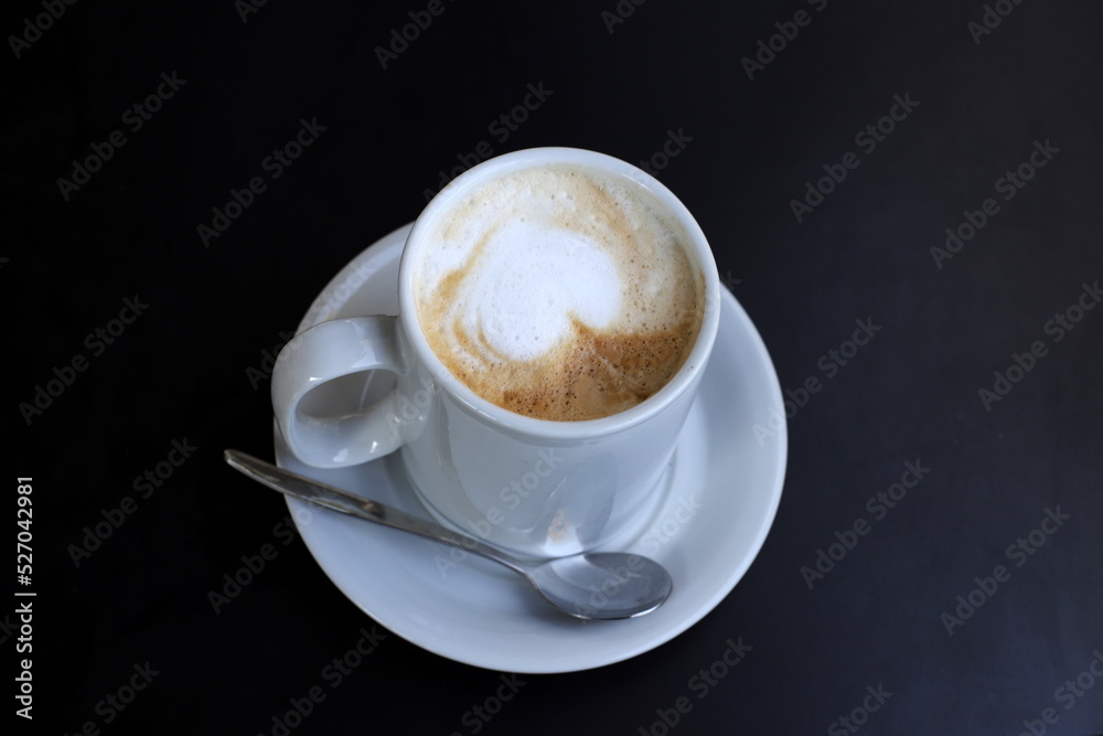 Hot coffee on the table in a restaurant. Hot coffee on the table in a restaurant.