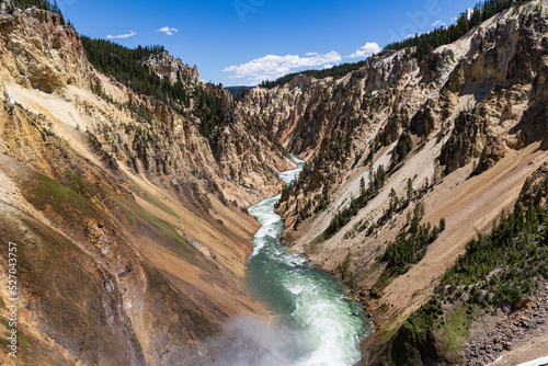 Grand Canyon of the Yellowstone as seen from Brink of the Lower Falls, Yellowstone National Park, Wyoming, USA