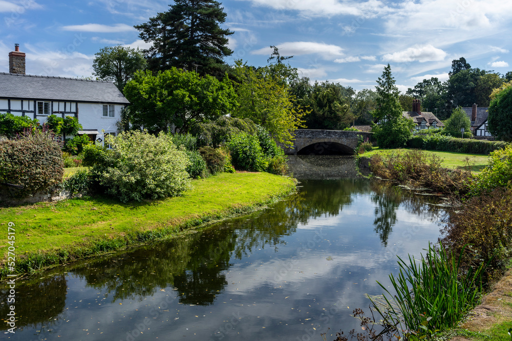 Fototapeta premium river in herefordshire, uk, england