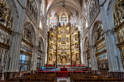 Interior of the Burgos Cathedral in Castilla y Leon, Spain. Unesco World Heritage Site.