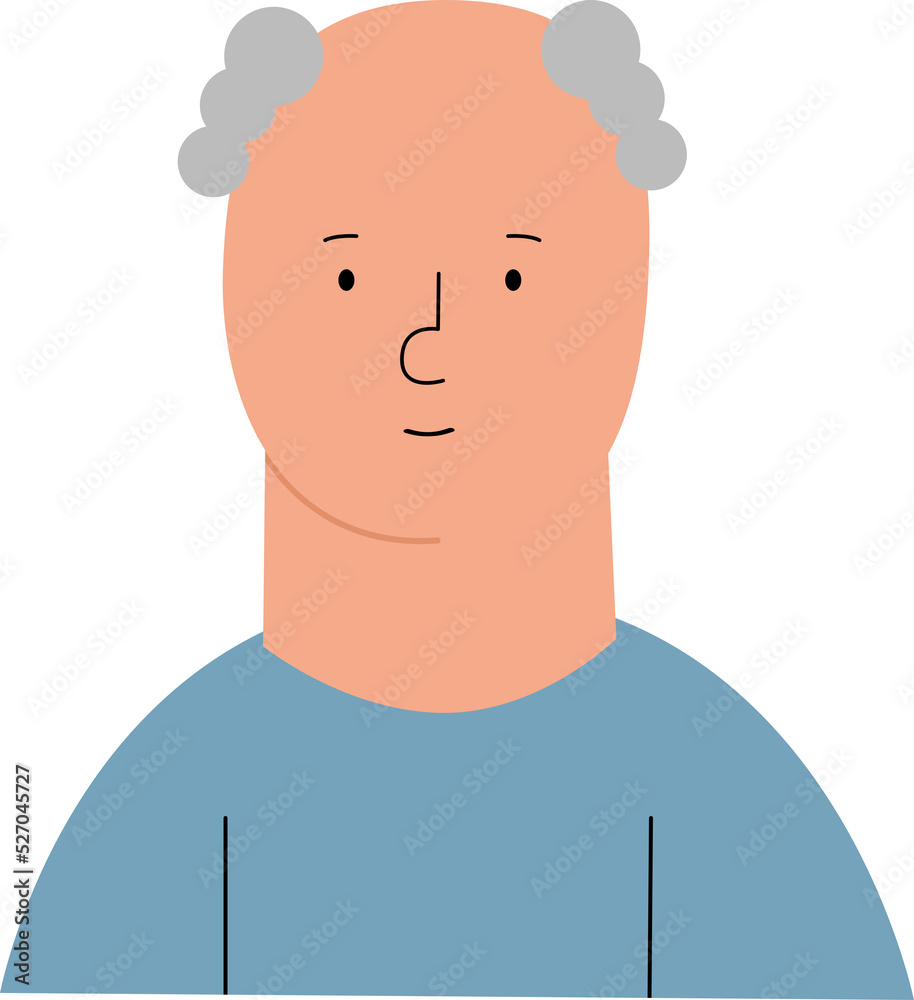 Portrait of an elderly man illustration vector Portrait of an elderly man illustration vector