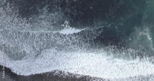 Waves from the blue norwegian sea lofoten photo