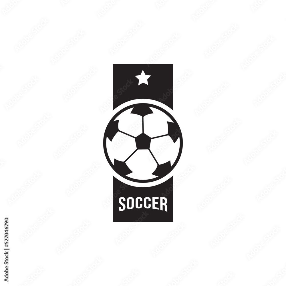 Obraz premium Soccer club emblem, college league logo design.