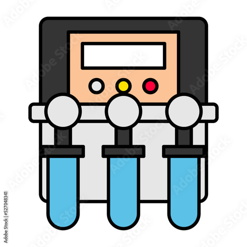 Test-tube Rotatory Mixers Concept, Test Tube Rack vector color icon design, Biochemistry symbol, Biotechnology and Biochemical Sign, Science and engineering stock illustration