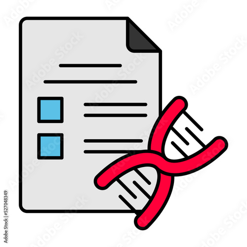 DNA paternity test Concept,  Genetic testing vector color icon design, Biochemistry symbol, Biotechnology and Biochemical Sign, Science and engineering stock illustration
