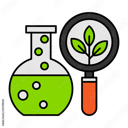 autotrophic organisms Concept, plant breeding vector color icon design, Biochemistry symbol, Biotechnology and Biochemical Sign, Science and engineering stock illustration