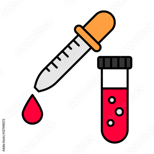 Lab Sample Picker Concept, Dropper with Test Tube vector color icon design, Biochemistry symbol, Biotechnology and Biochemical Sign, Science and engineering stock illustration