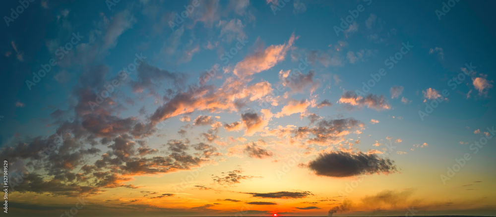 Beautiful Sky and clouds sunset background, blue sky with colorful clouds