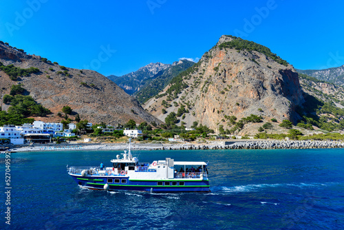 Agia Roumeli, Hafenort an der Südwestküste Kretas am Libyschen Meer