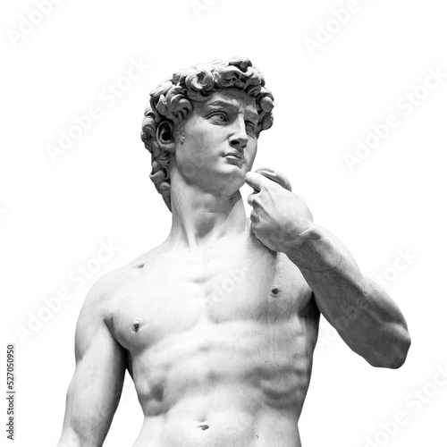 Statue of David by Michelangelo isolated