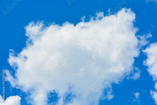 Cloud in the blue sky.