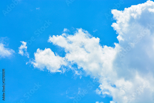 Cloud in the blue sky.