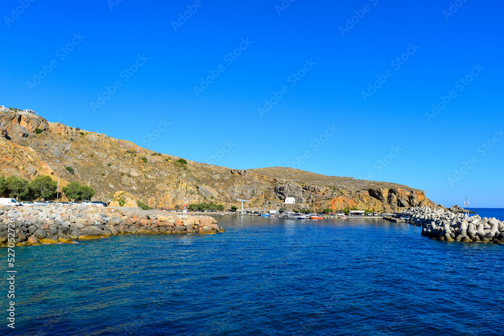 Hafen von Chora Sfakion am Libyschen Meer, Kreta/Griechenland