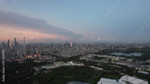 Aerial photo of urban architecture in Guangzhou