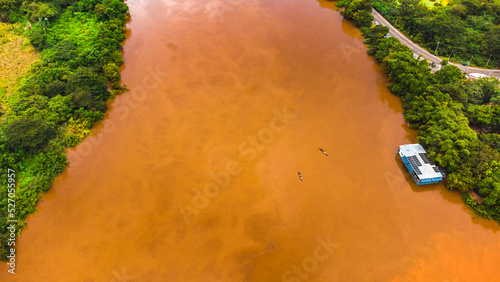 Natureza Água Parque Ambiental Encontro Rios Rio Poti Parnaíba Ponto Turístico Poty Velho Restaurante Flutuante  Solimões Negro Teresina Verde Marrom Paisagem Drone Turismo Viagem Viajar
 photo