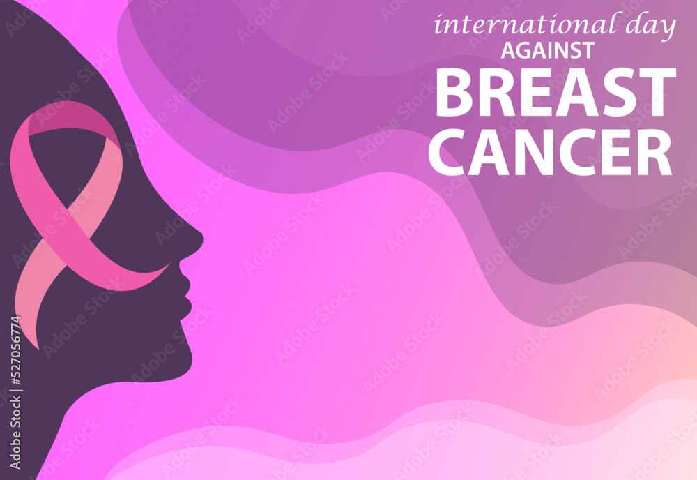 Breast cancer awareness month simple modern poster background design
