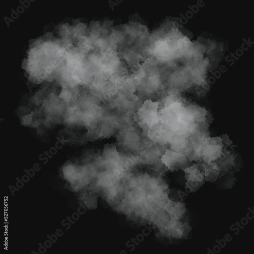 Black smoke abstract on black background