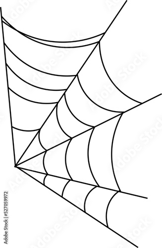Spider web design illustration isolated on transparent background 