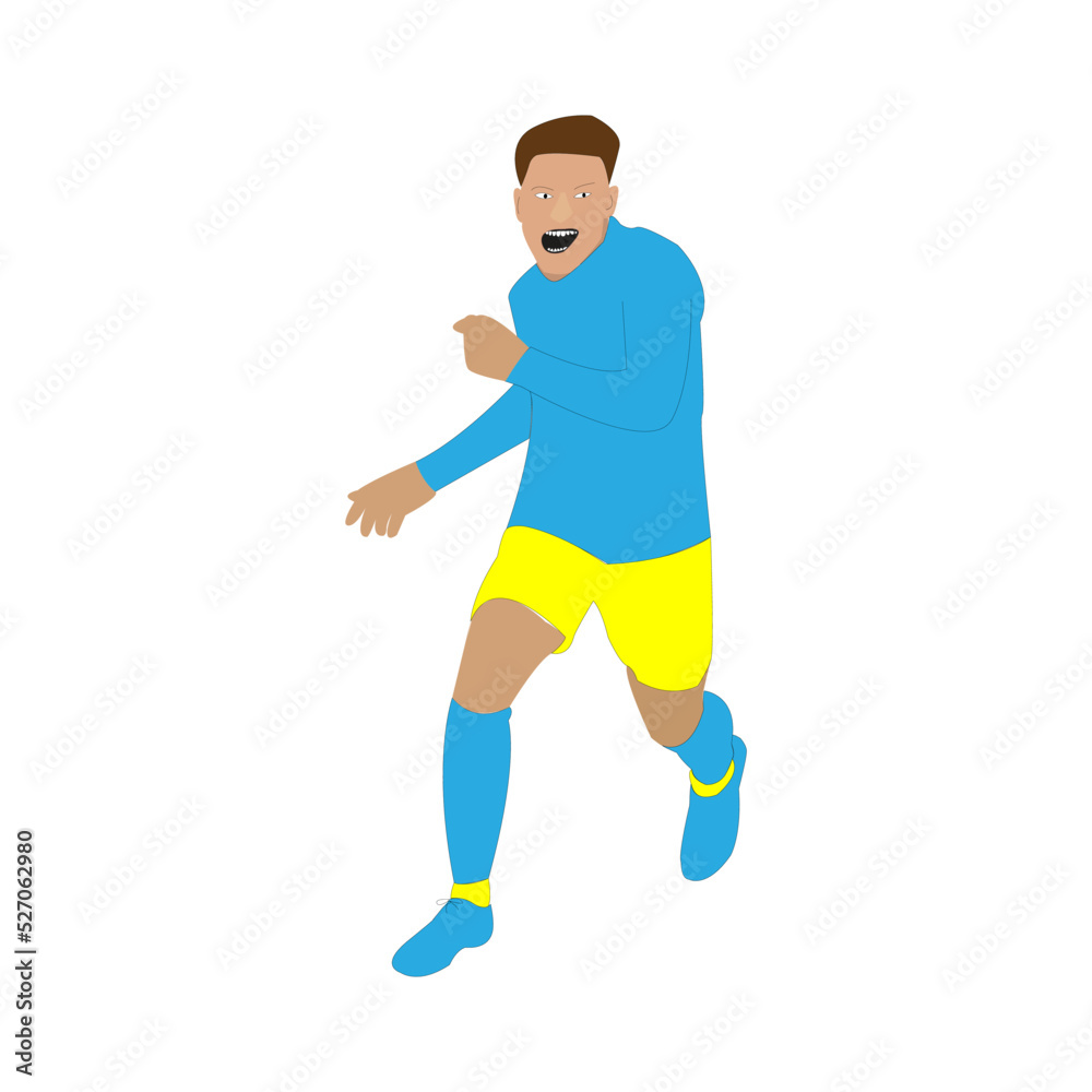 Ukrainian football player in national clothes Ukrainian football player in national clothes