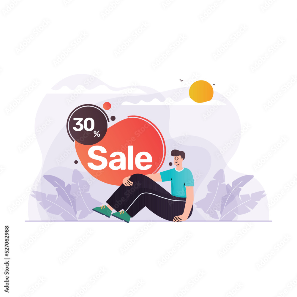Black Friday discount offer Illustration Concept Black Friday discount offer Illustration Concept
