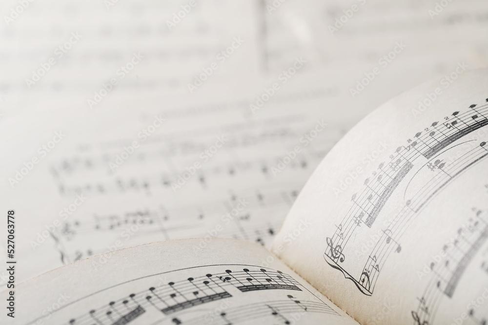 Page of music notes for piano and vocals Page of music notes for piano and vocals