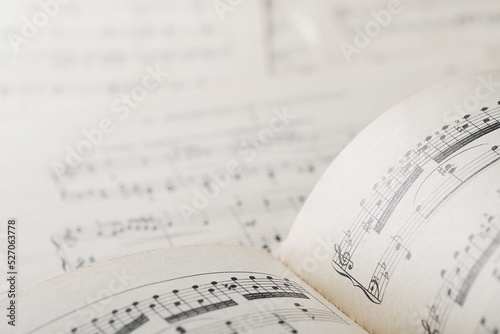 Page of music notes for piano and vocals