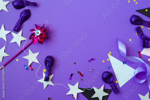 Fototapeta Naklejka Na Ścianę i Meble -  Purple balls for birthday party