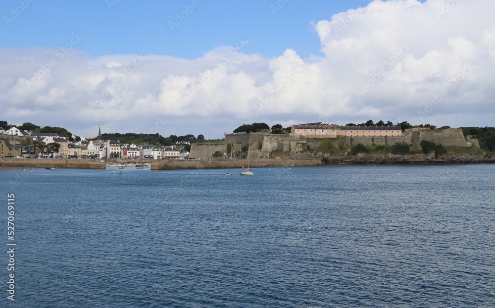 view of the city Belle Ile from the sea