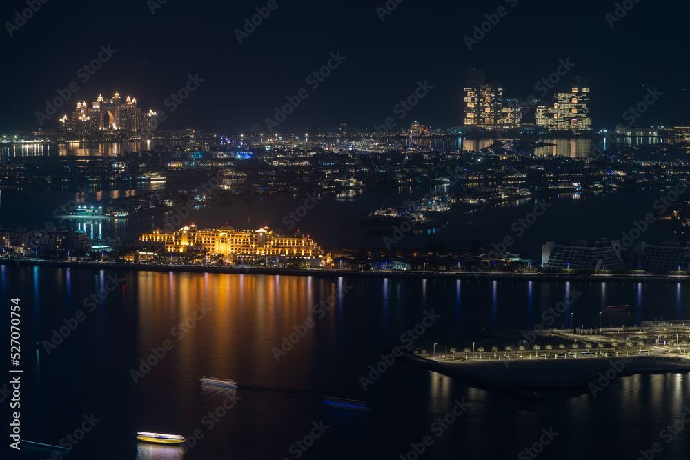 Dubai Luftaufnahme bei Nacht 