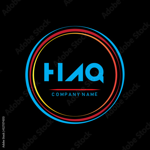 HAQ design,HAQ letter logo vector,HAQ letter monogram logo design vector,HAQ luxury flower logo,HAQ unique flower logo design,HAQ letter logo design vector image photo